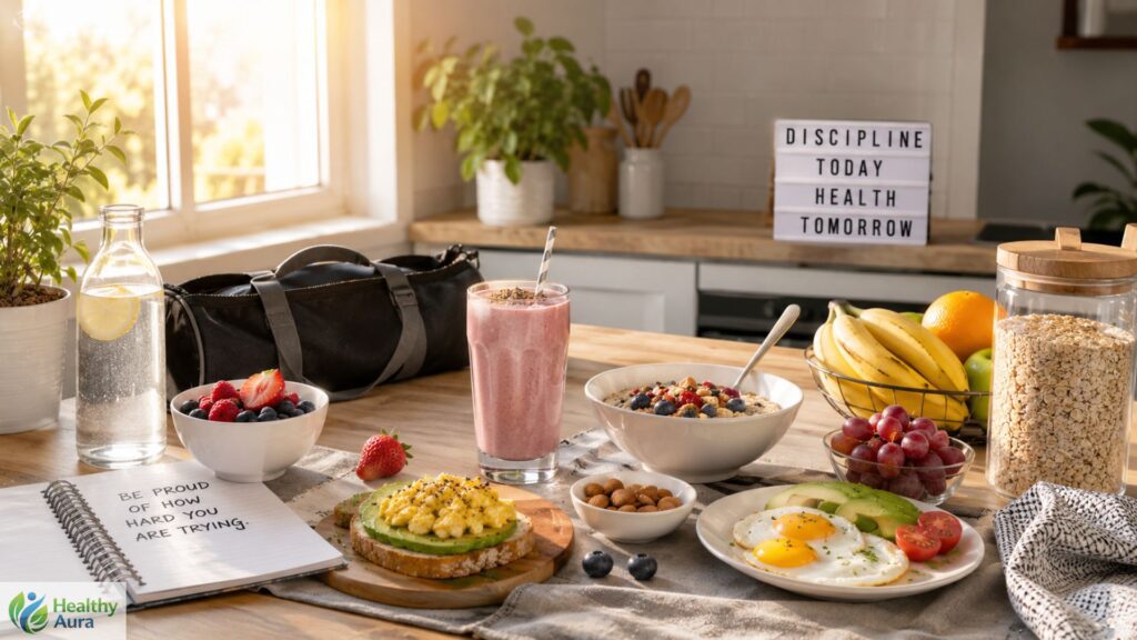 healthy weight loss morning lifestyle.