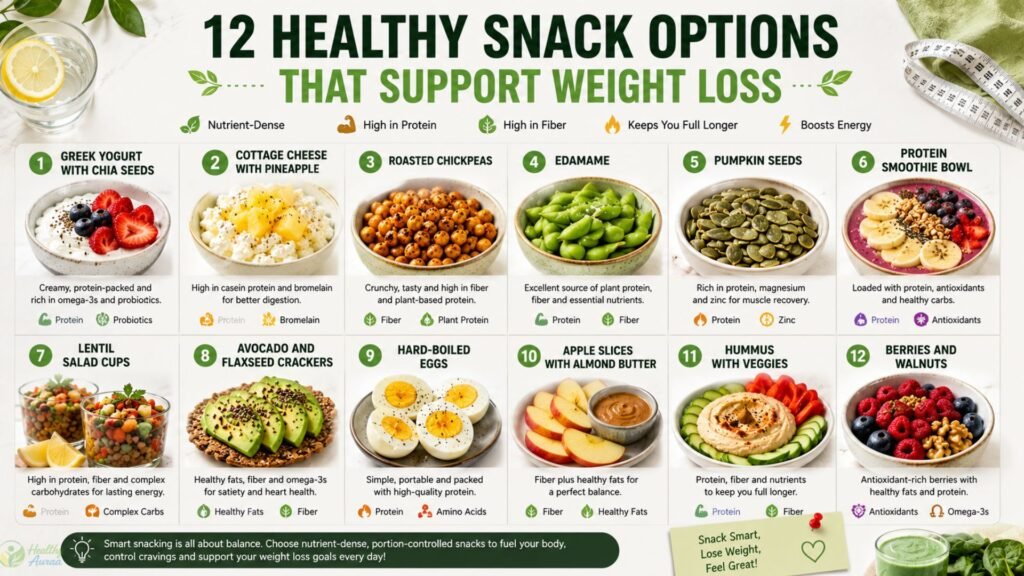 12 healthy snack options that support weight loss