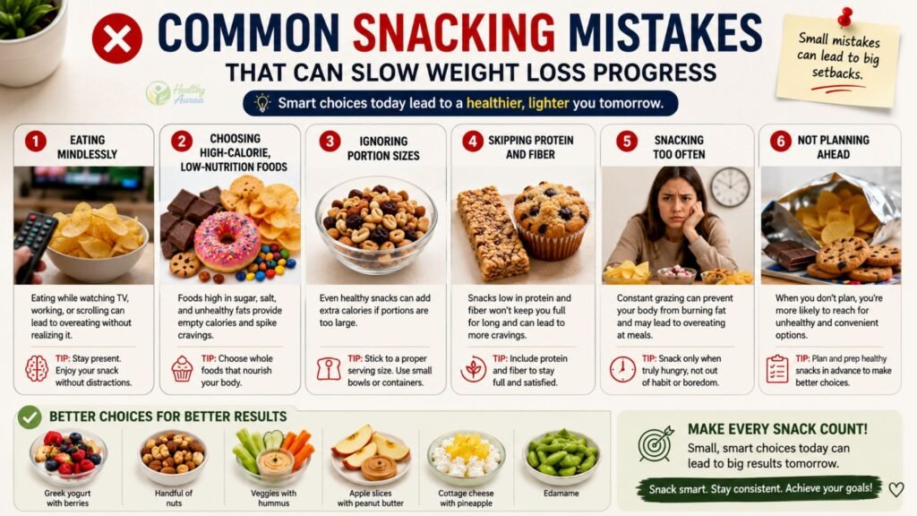 Common snacking mistakes that can slow weight loss progress