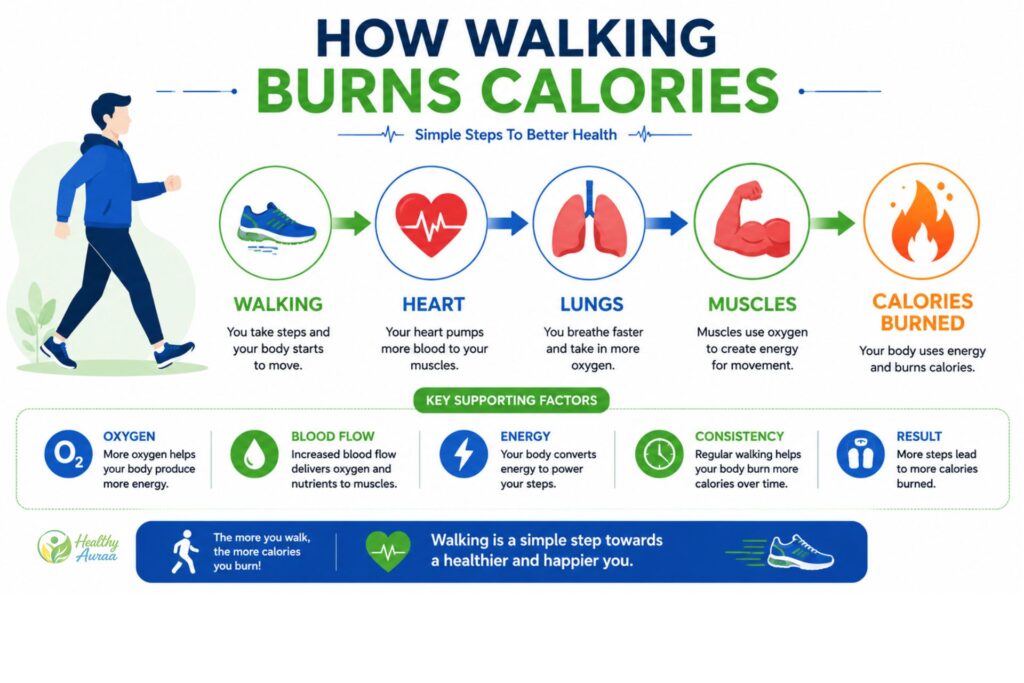 How walking burns calories
