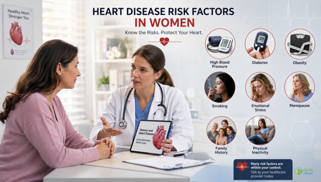 Heart disease risk factors in women