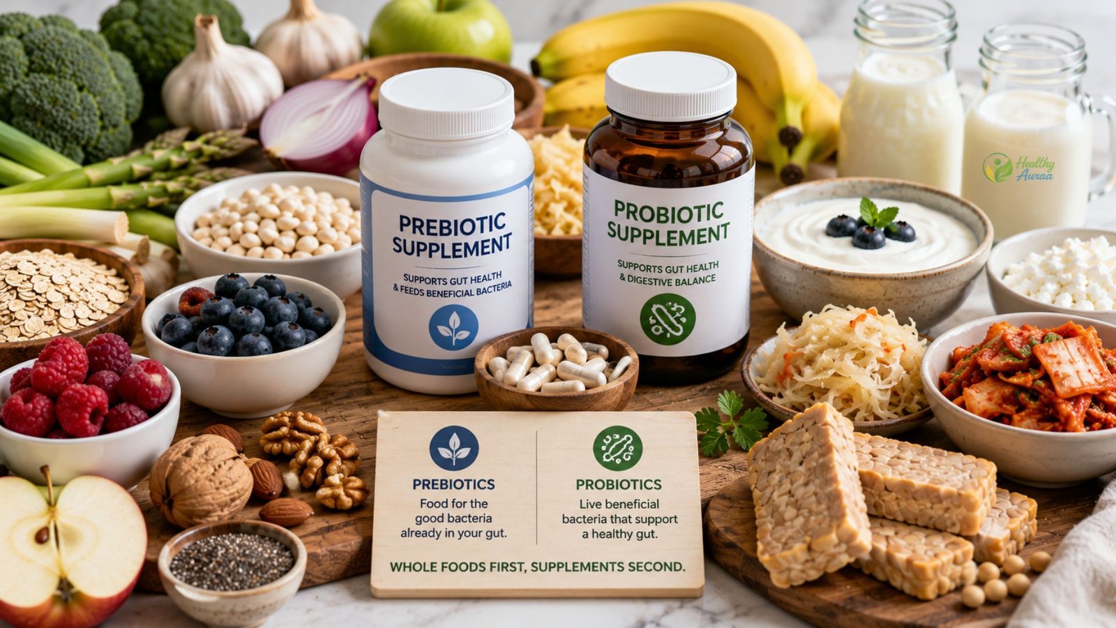 Probiotic Supplements and Prebiotic Supplements